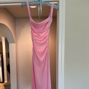 Sage and Paige XS pink backless midi dress